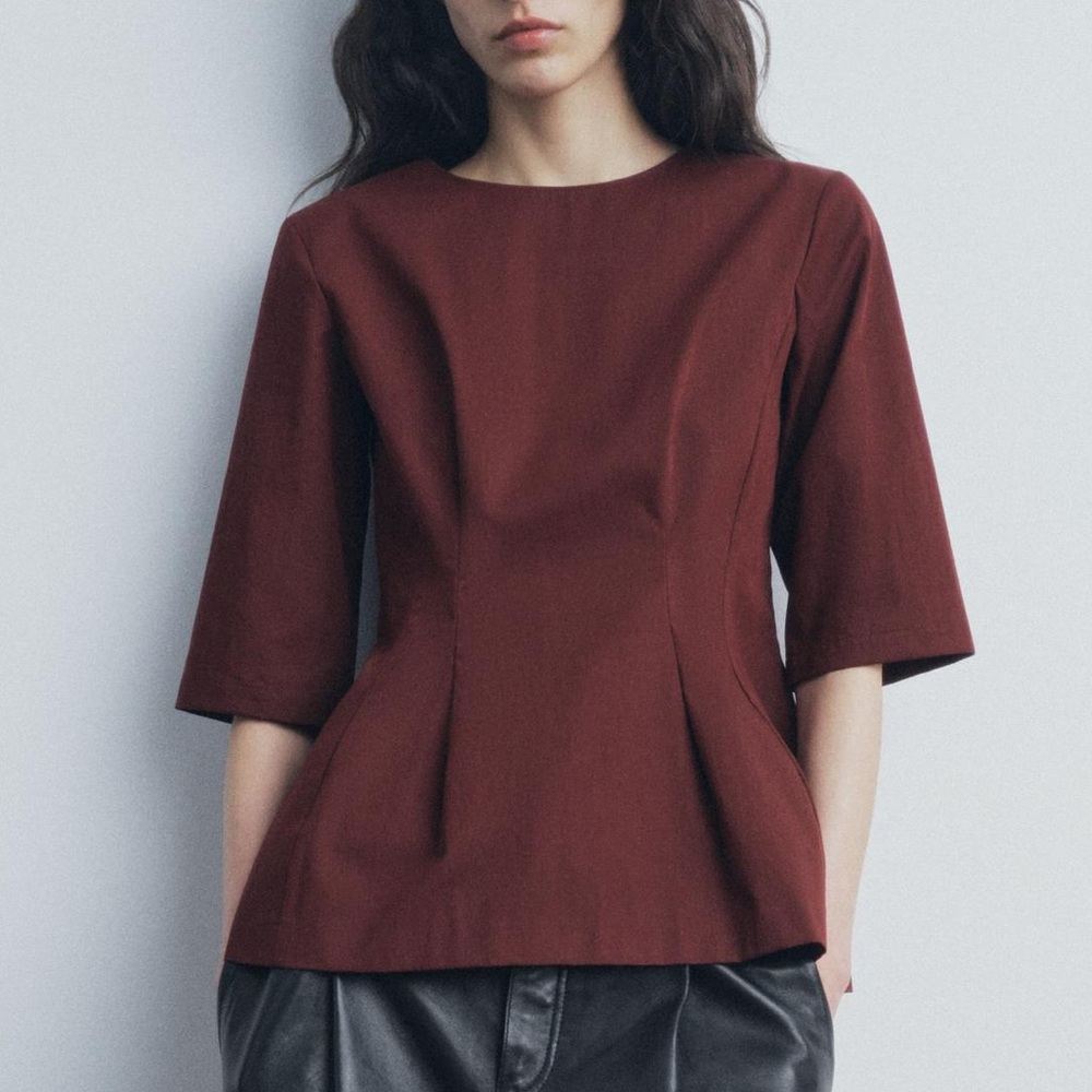 Peplum top ZW Collection Zara XL
